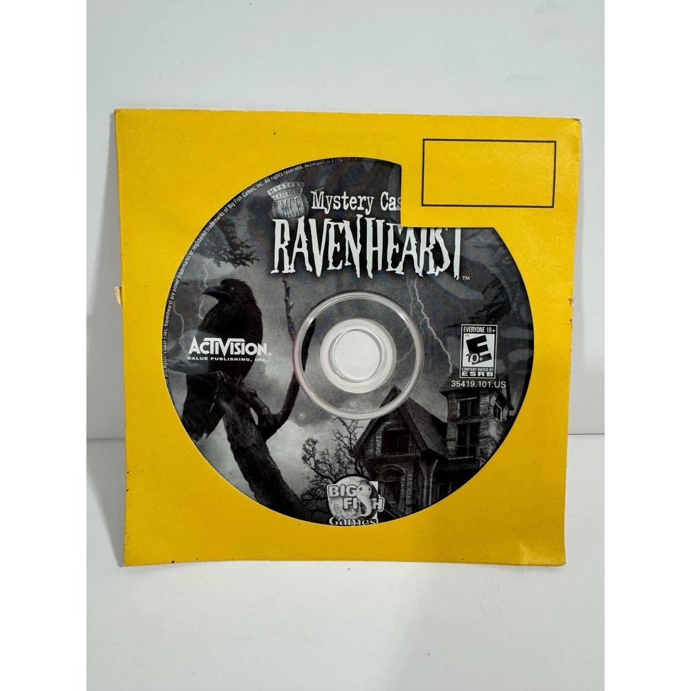 Activision Mystery Case Files Ravenhearst PC Game OS Yellow Good Hidden Object